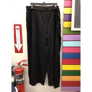 Dennis basso drapey ponte wide leg pants 1X petite black new from qvc